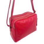 Bolso Bandolera en Piel Italiana con 3 Compartimentos con Cierre de Cremallera y Gran Calidad Mujer - Imagen 14