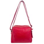 Bolso Bandolera en Piel Italiana con 3 Compartimentos con Cierre de Cremallera y Gran Calidad Mujer - Imagen 12