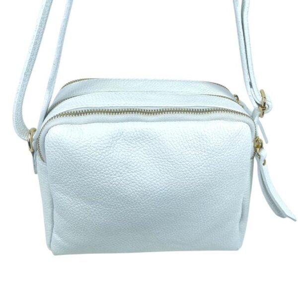 Bolso Bandolera en Piel Italiana con 3 Compartimentos con Cierre de Cremallera y Gran Calidad Mujer - Imagen 2