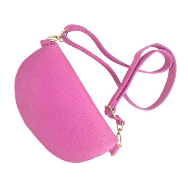 Riñonera Compacta de Piel Italiana para Mujer con Cierre de Cremallera y Compartimento Interior - Imagen 18