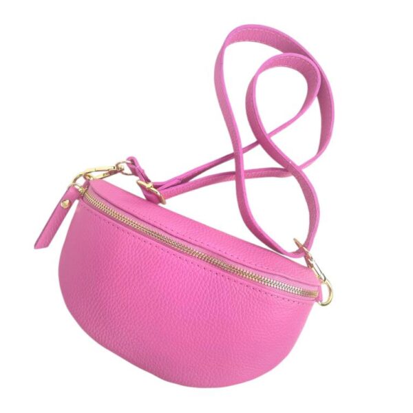 Riñonera Compacta de Piel Italiana para Mujer con Cierre de Cremallera y Compartimento Interior - Imagen 17