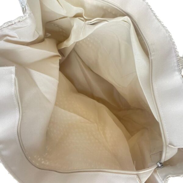 Amplio Bolso de Papel para Mujer con Pompones Decorativos Multicolores y 2 Asas - Imagen 11