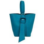 Bolso Tipo Cubo de Piel Italiana con Lazo Decorativo y Bolso Interior para Mujer - Imagen 23