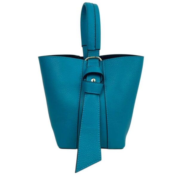 Bolso Tipo Cubo de Piel Italiana con Lazo Decorativo y Bolso Interior para Mujer - Imagen 23