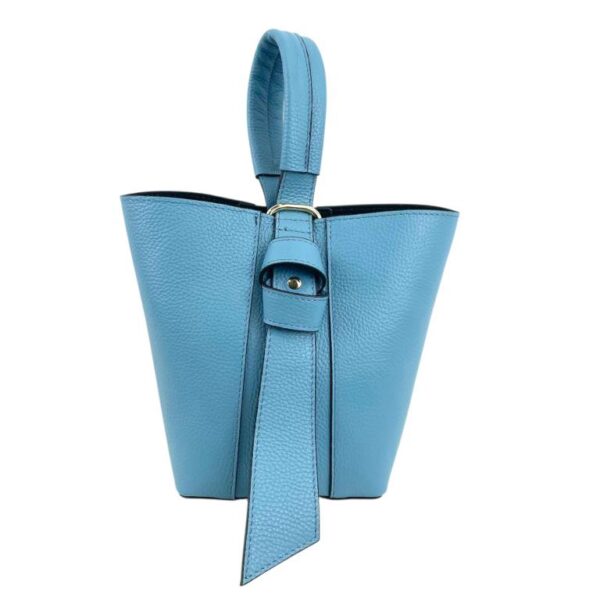 Bolso Tipo Cubo de Piel Italiana con Lazo Decorativo y Bolso Interior para Mujer - Imagen 21