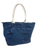 Bolso de Hombro en Algodón con Asas de Piel, Gran Capacidad y Cierre de Cremallera para Mujer - Imagen 16