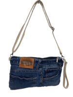 Bolso Bandolera de Algodón con Asa Corta Extraíble y Tira Bandolera en Piel para Mujer - Imagen 10