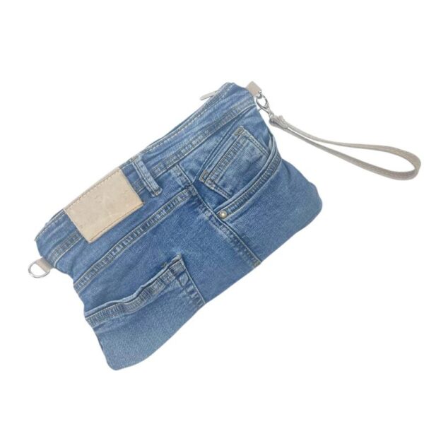 Bolso Bandolera de Algodón con Asa Corta Extraíble y Tira Bandolera en Piel para Mujer - Imagen 6