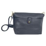 Bolso Bandolera en Piel Italiana con Bolsillo Frontal Bajo Mini Solapa de Botón y Cierre de Cremallera Mujer - Imagen 9