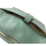 Bolso Bandolera en Piel Italiana con Bolsillo Frontal Bajo Mini Solapa de Botón y Cierre de Cremallera Mujer - Imagen 20