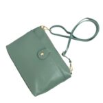 Bolso Bandolera en Piel Italiana con Bolsillo Frontal Bajo Mini Solapa de Botón y Cierre de Cremallera Mujer - Imagen 18