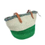 Capazo Artesanal Africano de Lino y Yerba Autóctona con Asas Largas, Cremallera y Diseño Exclusivo - Imagen 8