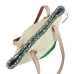 Capazo Artesanal Africano de Lino y Yerba Autóctona con Asas Largas, Cremallera y Diseño Exclusivo - Imagen 10