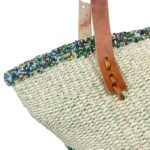 Capazo Artesanal Africano de Lino y Yerba Autóctona con Asas Largas, Cremallera y Diseño Exclusivo - Imagen 11