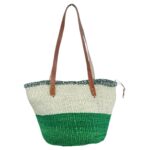 Capazo Artesanal Africano de Lino y Yerba Autóctona con Asas Largas, Cremallera y Diseño Exclusivo - Imagen 7