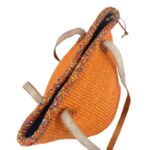 Capazo Artesanal Africano de Lino y Yerba Autóctona con Diseño Exclusivo y Colores Lisos para Mujer - Imagen 9