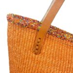 Capazo Artesanal Africano de Lino y Yerba Autóctona con Diseño Exclusivo y Colores Lisos para Mujer - Imagen 10