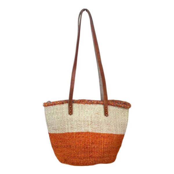 Capazo Artesanal Africano de Lino y Yerba Autóctona con Asas Largas, Cremallera y Diseño Exclusivo - Imagen 5