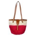 Capazo Artesanal Africano de Lino y Yerba Autóctona con Solapa, Asa Larga y Diseño Exclusivo - Imagen 2