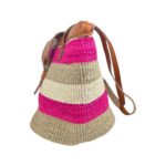 Capazo Artesanal Africano de Lino y Yerba Autóctona con Solapa, Asa Larga y Diseño Exclusivo - Imagen 8