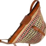 Capazo Artesanal Africano de Lino y Yerba Autóctona con Diseño Exclusivo de Rejilla, Asa Larga y Solapa - Imagen 13