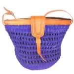 Capazo Artesanal Africano de Lino y Yerba Autóctona con Diseño Exclusivo de Rejilla, Asa Larga y Solapa - Imagen 6