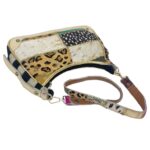 Bolso de Hombro en Piel Artesanal Estilo Patchwork Hippie Mujer con Diseño Único - Imagen 3