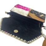 Bolso Bandolera Tipo Sobre en Piel Artesanal Estilo Patchwork Hippie Mujer con Diseño Exclusivo - Imagen 10