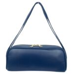 Bolso de Mano Tipo Barrel en Piel Italiana con 2 Asas Cortas y 2 Cremalleras para Mujer - Imagen 8