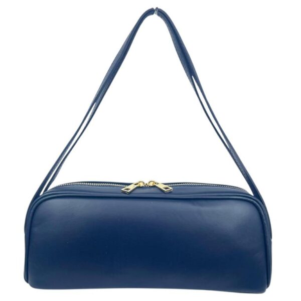 Bolso de Mano Tipo Barrel en Piel Italiana con 2 Asas Cortas y 2 Cremalleras para Mujer - Imagen 8