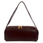 Bolso de Mano Tipo Barrel en Piel Italiana con 2 Asas Cortas y 2 Cremalleras para Mujer - Imagen 9