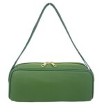 Bolso de Mano Tipo Barrel en Piel Italiana con 2 Asas Cortas y 2 Cremalleras para Mujer - Imagen 11