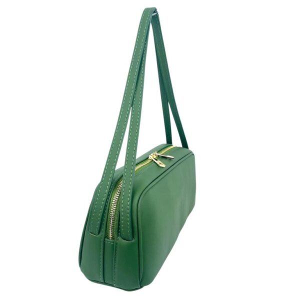 Bolso de Mano Tipo Barrel en Piel Italiana con 2 Asas Cortas y 2 Cremalleras para Mujer - Imagen 13