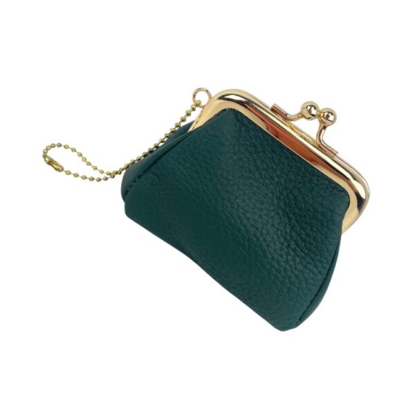 Monedero Compacto de Piel para Mujer con Cierre de Click, Asa de Mano tipo Cadena y Gran Calidad - Imagen 5