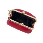 Monedero Compacto de Piel para Mujer con Cierre de Click, Asa de Mano tipo Cadena y Gran Calidad - Imagen 7