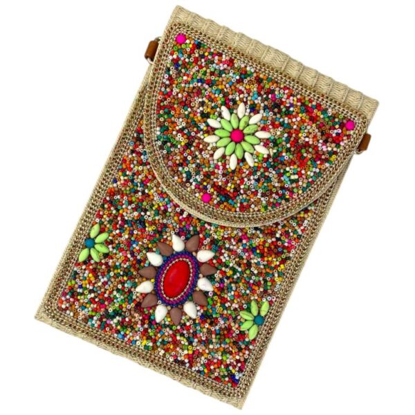 Bolsito Portamovil de Mujer en Papel con Diseño Original, Solapa de Botón y Gran Calidad - Imagen 2