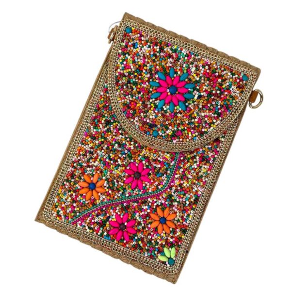 Bolsito Portamovil de Mujer en Papel con Diseño Original, Solapa de Botón y Gran Calidad - Imagen 3