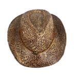 Sombrero tipo Western Cowboy en Hierba 100% para Mujer con Cordón y Gran Calidad Ajustable-Front- Mayorista España