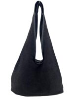Bolso de Hombro tipo Hobo en Yute y PVC con 3 Compartimentos y Bolsillo Trasero para Mujer - Imagen 2