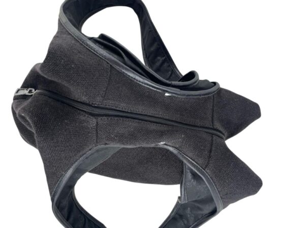 Bolso de Hombro tipo Hobo en Yute y PVC con 3 Compartimentos y Bolsillo Trasero para Mujer - Imagen 4