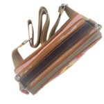 Bolso Bandolera Multicolor Trenzado de Piel con Bolsillo Trasero y 2 Compartimentos para Mujer - Imagen 12