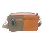 Bolso Bandolera Multicolor Trenzado de Piel con Bolsillo Trasero y 2 Compartimentos para Mujer - Imagen 11