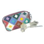 Bolso Bandolera Multicolor Trenzado de Piel con Bolsillo Trasero y 2 Compartimentos para Mujer - Imagen 4