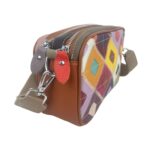 Bolso Bandolera Multicolor Trenzado de Piel con Bolsillo Trasero y 2 Compartimentos para Mujer - Imagen 10