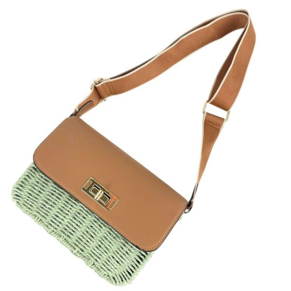 Bolso Bandolera Papel Solapa Giro, Gran Calidad y Tira Ajustable Mujer - Imagen 3