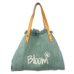 Bloom Bolso Shopper de algodón con Asas de Piel para Mujer - Imagen 5