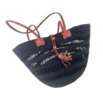 Capazo artesanal africana con asas de piel DIY y Gran Calidad para Mujer - Imagen 5