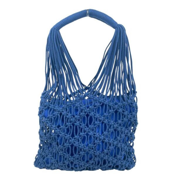 Bolso de Mano en Ratan y Ganchillo para Mujer + Neceser Extra con Cierre de Cremallera - Imagen 6