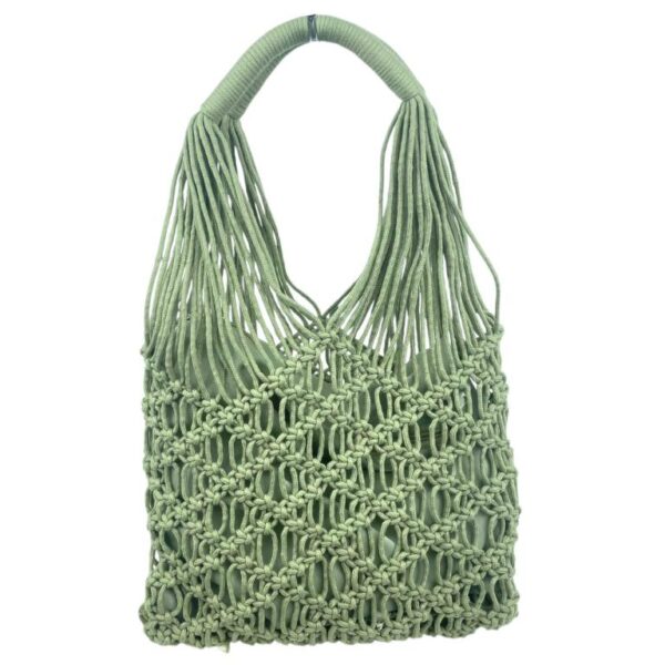 Bolso de Mano en Ratan y Ganchillo para Mujer + Neceser Extra con Cierre de Cremallera - Imagen 7