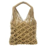 Bolso de Mano en Ratan y Ganchillo para Mujer + Neceser Extra con Cierre de Cremallera - Imagen 3